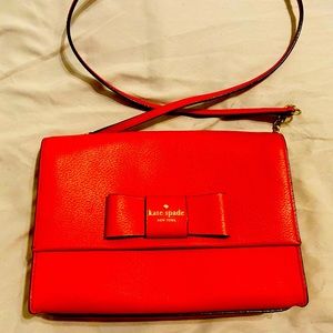Kate Spade Red Bowfront Crossbody Lady Purse